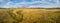 Prairie at Colorado foothills - aerial panorama