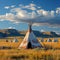 Prairie heritage Teepee in Yellowstone, a nod to First Nations