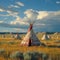 Prairie heritage Teepee in Yellowstone, a nod to First Nations