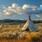 Prairie heritage Teepee in Yellowstone, a nod to First Nations