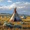 Prairie heritage Teepee in Yellowstone, a nod to First Nations