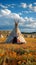 Prairie heritage Teepee in Yellowstone, a nod to First Nations