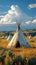 Prairie heritage Teepee in Yellowstone, a nod to First Nations