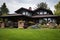 a prairie house accented by its large overhanging eaves