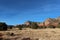 A prairie like plateau on the Brins Mesa Trail surrounded by red sandstone and white limestone mountain tops