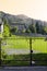 Prairie of an old villa behind an ancient iron gate