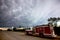 Prairie Storm Clouds Fire Truck