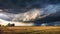 Prairie Storm Clouds ominous weather Saskatchewan Canada rural landscape panorama