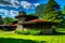 Prairie style house exterior beautiful Asian stone house in park area