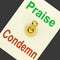 Praise Condemn Lever Means Congratulating Or Telling Off