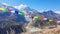 Praken Gompa- Panoramic view on Himalayan valley