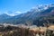 Praken Gompa - Panoramic view on Himalayan valley