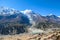 Praken Gompa - Panoramic view on Himalayan valley