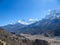 Praken Gompa - Panoramic view on Himalayan valley
