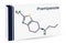 Pramipexole molecule. It is non-ergot dopamine agonist, medication. Skeletal chemical formula.