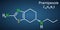 Pramipexole molecule. It is non-ergot dopamine agonist, medication . Structural chemical formula