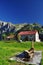 Pramosio mountain hut in the Carnia Alps. Friuli, Italy