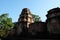 Prasat Kravan. Temple ruins, Angkor, Siem Reap, Ð¡ambodia. Small 10th century temple consisting of five reddish brick towers