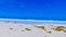 Praslin Beach, Seychelles. Aerial view of tropical coastline on a sunny day