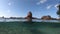 Praslin Seychelles woman in the water