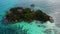 Praslin tropical island Seychelles, drone view above st piere island Seychelles