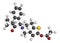 Prasugrel platelet inhibitor drug molecule. Used in treatment of acute coronary syndrome and in the prevention of stent thrombosis