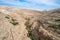 Prat River in Israel. Wadi Qelt valley in the West Bank