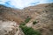 Prat River in Israel. Wadi Qelt valley in the West Bank