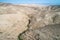 Prat River in Israel. Wadi Qelt valley in the West Bank