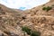 Prat River in Israel. Wadi Qelt valley in the West Bank