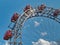 Prater Riesenrad gianf Ferris wheel in Vienna view Austria prater funfair