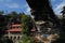 Pravcicka brana rock gate and Sokoli hnizdo hut, Bohemian Switzerland, Czechia