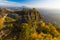 Pravcicka Gate in autumn colors, Bohemian Saxon Switzerland, Czech Republic