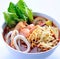 Prawn noodle asia food