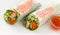 Prawn salad sushi roll