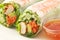 Prawn salad sushi roll