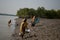 Prawn seed collection in Sunderban