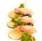 Prawn Skewer with lime and olives