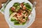 Prawn, spinach and avocado salad