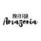 Pray for Amazonia - T shirt design idea with saying. Support the Brazil and Brazilian people in their hard time.