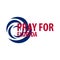 Pray for Florida. Hurricane over Maiami. Vector illustration.