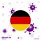 Pray For Germany. COVID-19 Coronavirus Typography Flag. Stay home, Stay Healthy