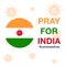 Pray for India, Coronavirus Covid-19, 2019-ncov Effect. Vector Illustration