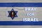 Pray for Israel. Banner for design. Text. Palestine Israel war. Candle with flame