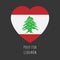 Pray for lebanon vector design with map , pray for beirut vector illustration. design for humanity, peace, donations, charity