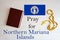 Pray for Northern Mariana Island. Rosary and Holy Bible background