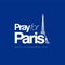 Pray for Paris typography with creative design vector