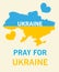 Pray for peace Ukraine Praying, mourning, humanity. Stop War Ukraine. World peace. Vector illustration