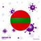 Pray For Transnistria. COVID-19 Coronavirus Typography Flag. Stay home, Stay Healthy