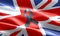 Pray for uk, waving united kingdom country flag color background with black ribbon, victims in great britain england